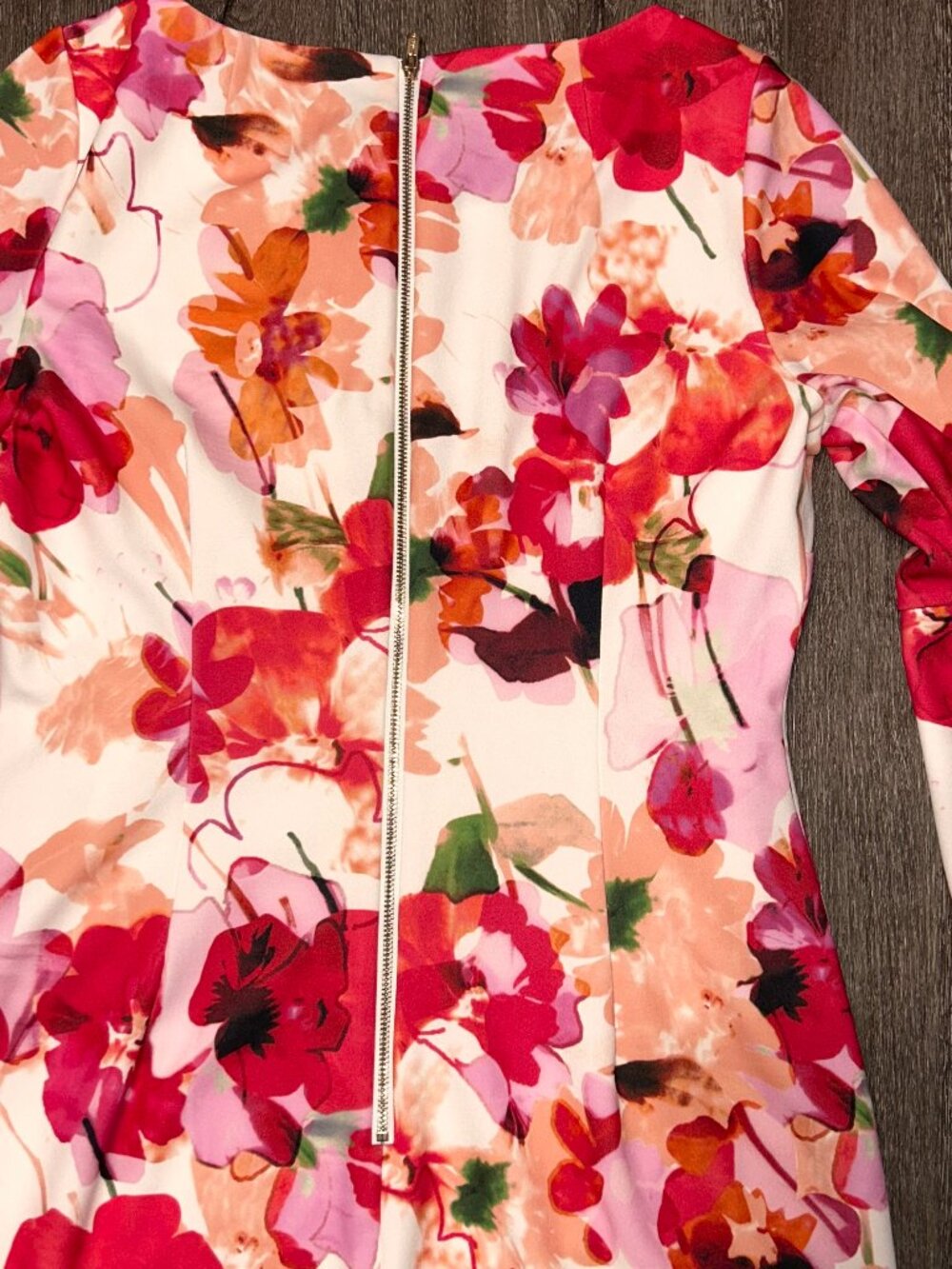 Calvin Klein Womens Floral Bell Sleeve Dress Career Church Easter Spring Size 10 - Picture 8 of 8